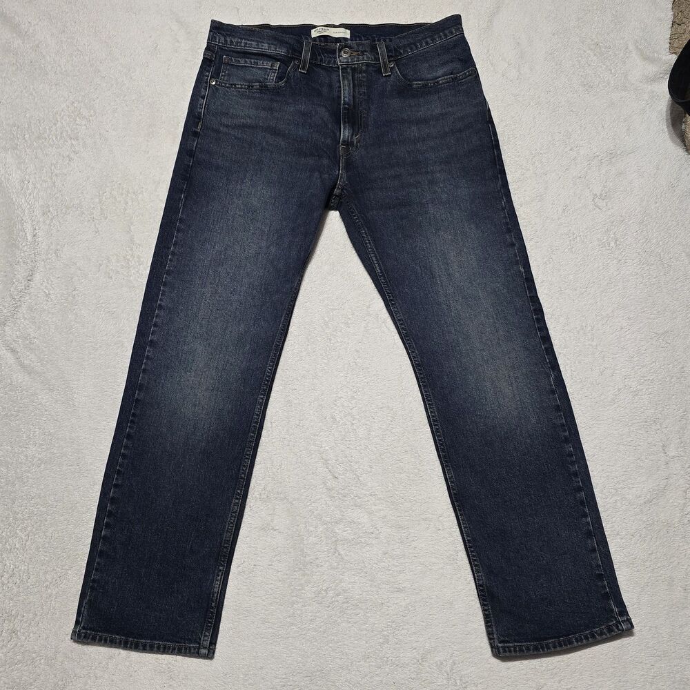 Levi's Signature Gold Label Men's Size 34x30 Slim Straight Jeans Blue Dark Wash